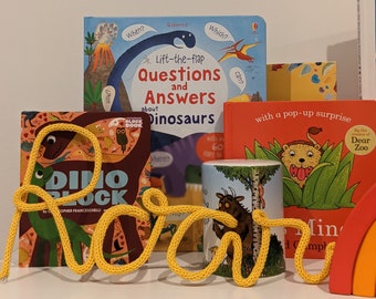 Personalized Knitted 'ROAR' Wire Word – Nursery Wall Art