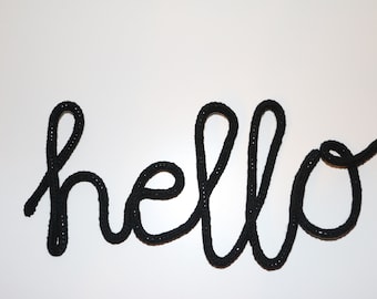 Personalized Knitted Wire Word Art – Nursery Wall Decor