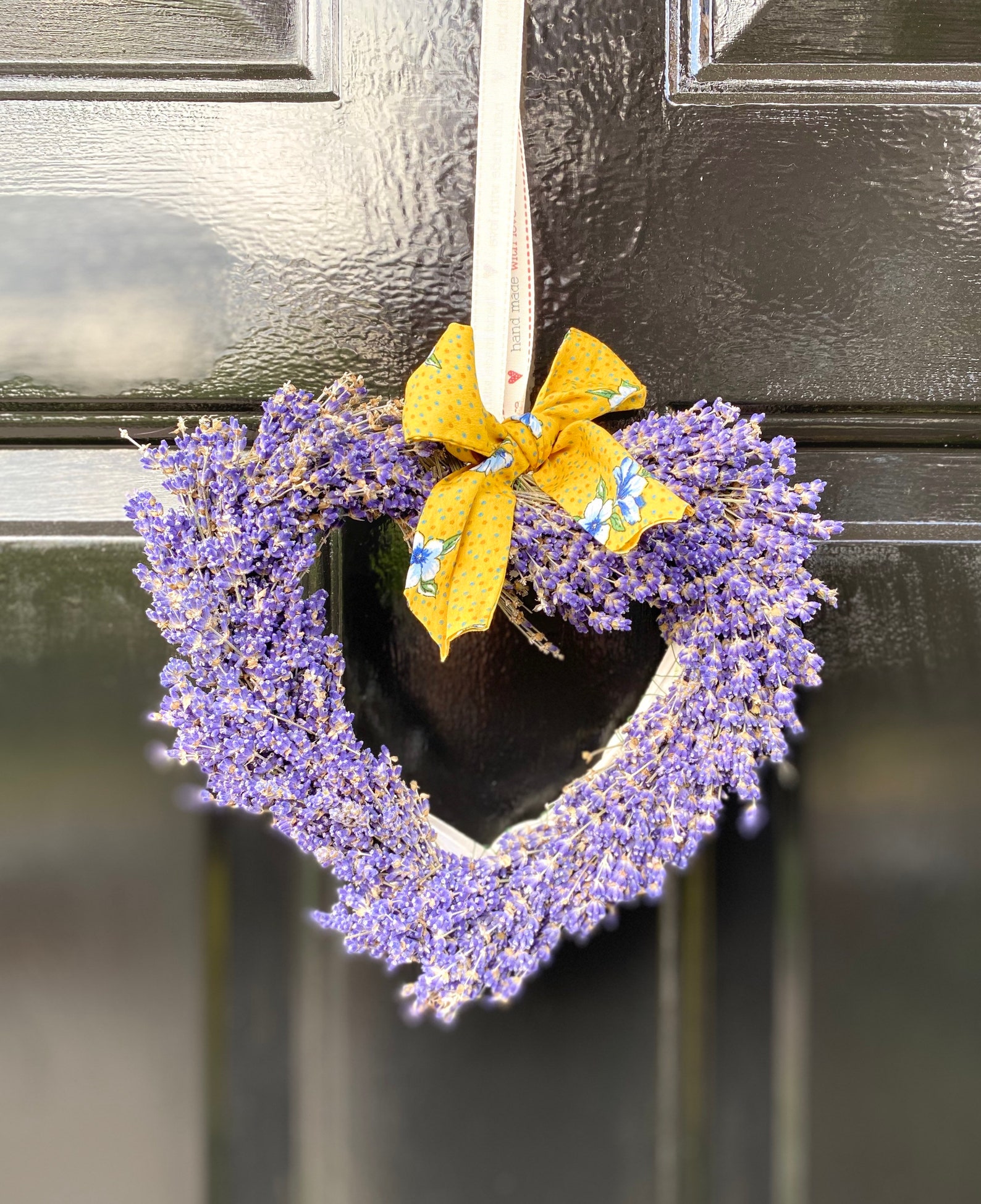 Organic Dried Lavender Heart Wreath Heart Shaped Wall Etsy