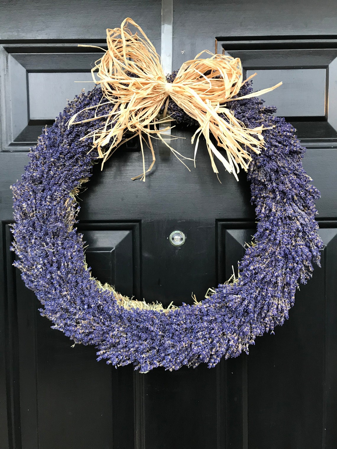 Large Dried Organic Blue Lavender Wreath Door Wreath All Etsy UK