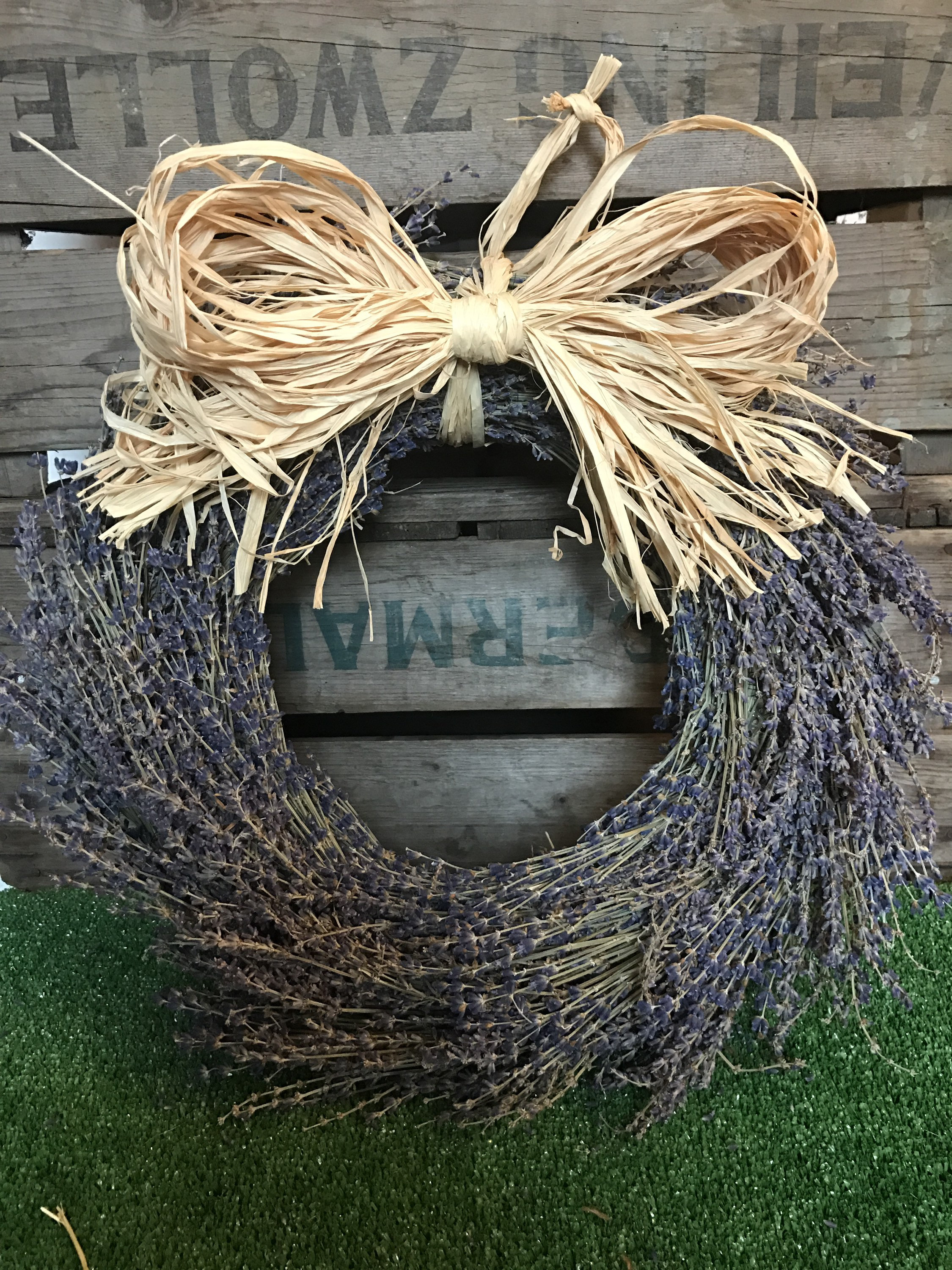 Ghirlanda Artificiale Di Lavanda Per Porta - 48 Cm, UV Resistant, Per Esterni E Interni - Foto 7