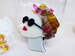 Rockabilly Bow Headscarf Acrylic Brooch, 'Rosie the Riveter' 1940's Woman Wearing Bow Headscarf Acrylic Brooch 