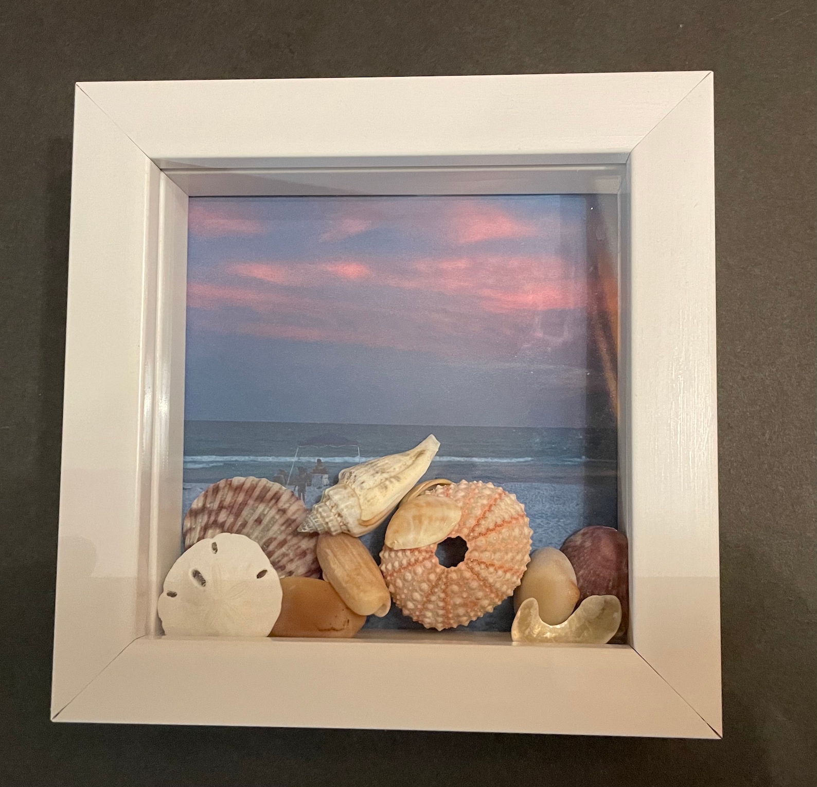 Beach sunset shadow box Etsy