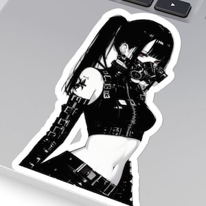 Anime Sticker Cyberpunk Girl Sticker Cyberpunk Sticker Anime Girl Sticker Goth Girl Sticker Waifu Sticker Goth Sticker Manga Sticker