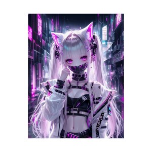 Cyberpunk Poster Anime Girl Poster Anime Art Print Waifu Poster Anime Poster Japanese Art Poster Manga Poster Art Anime Home Decor Wall Art image 8