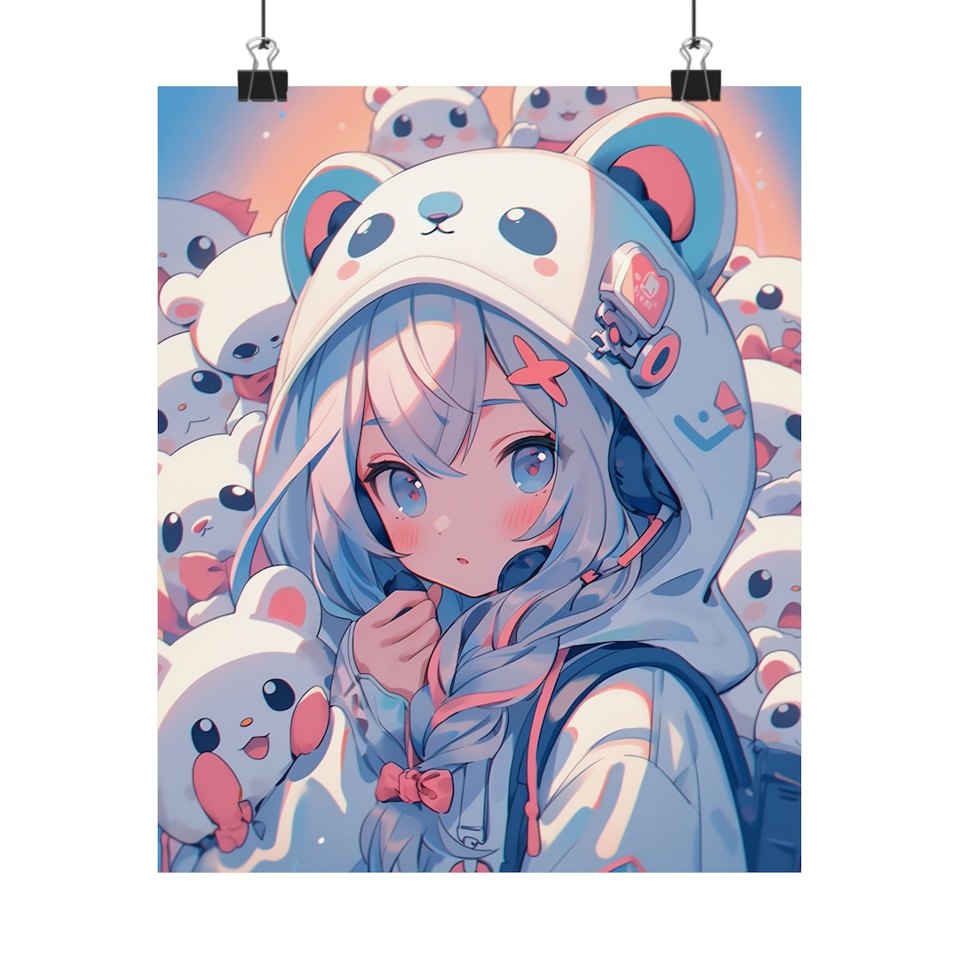 Anime Girl Art Poster Anime Art Print Anime Waifu Poster Anime Girl Art Print Japanese Art