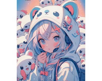 Anime Girl Art Poster Anime Art Print Anime Waifu Poster Anime Girl Art Print Japanese Art Poster Manga Poster Art Anime Home Decor Wall Art