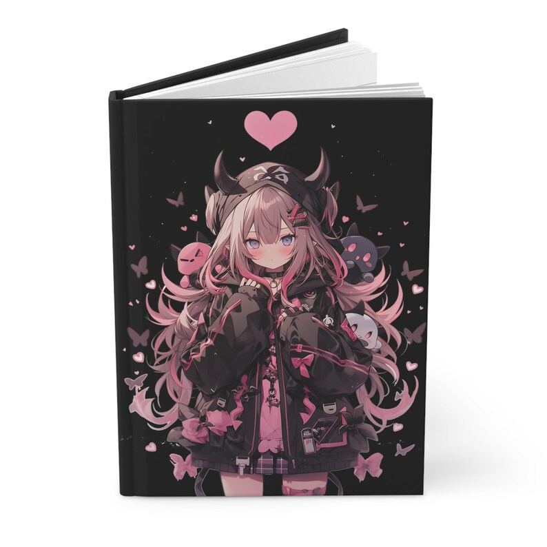Anime Journal Anime Notebook Japanisches Journal Anime Art Anime Girl Anime Geschenke Anime Dream Journal Kawaii Journal Kawaii Notizbuch Demon Girl Bild 2