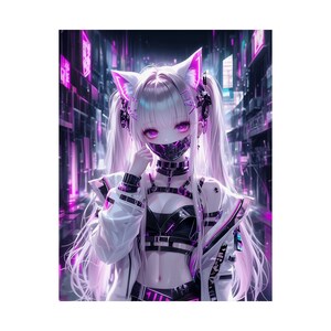 Cyberpunk Poster Anime Girl Poster Anime Art Print Waifu Poster Anime Poster Japanese Art Poster Manga Poster Art Anime Home Decor Wall Art image 4