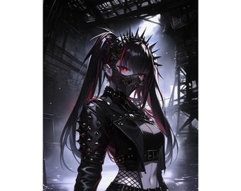 Cyberpunk Poster Anime Girl Poster Anime Art Print Waifu Poster Anime Poster Japanese Art Poster Manga Poster Art Anime Home Decor Wall Art