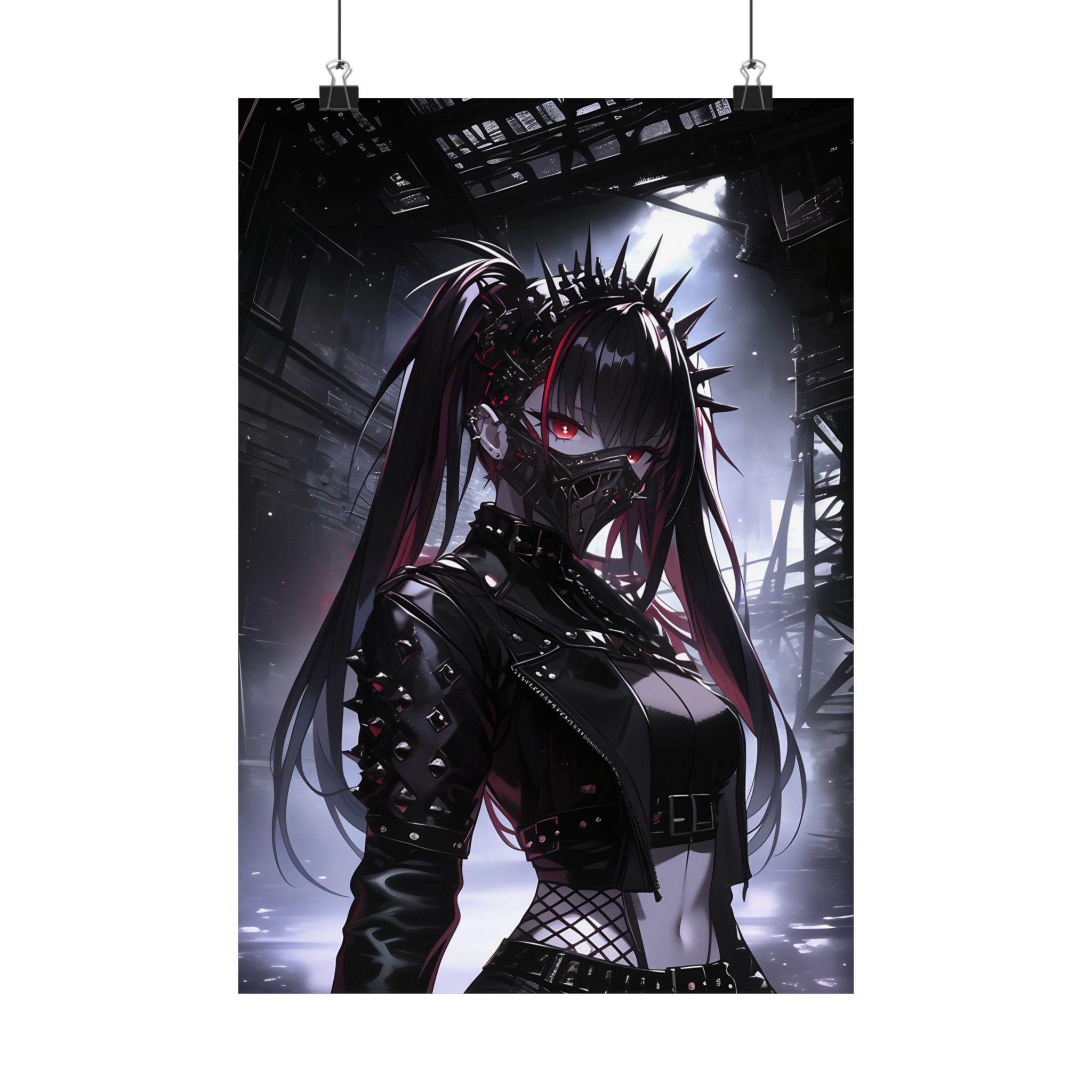 Cyberpunk Poster Anime Girl Poster Anime Art Print Waifu Poster Anime ...