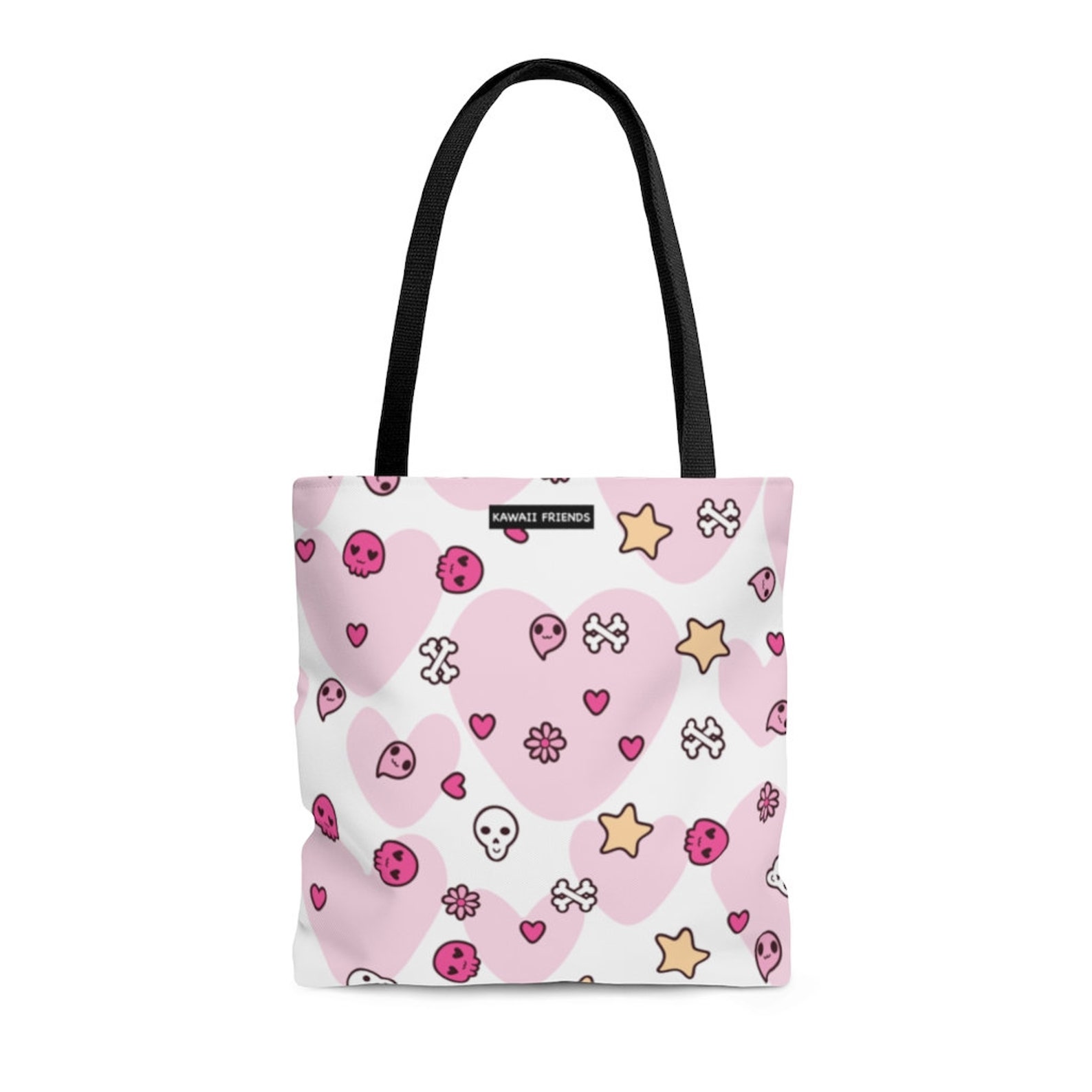 Kawaii Tote Bag Kids Tote Children's Bag Kawaii Ghosts Etsy