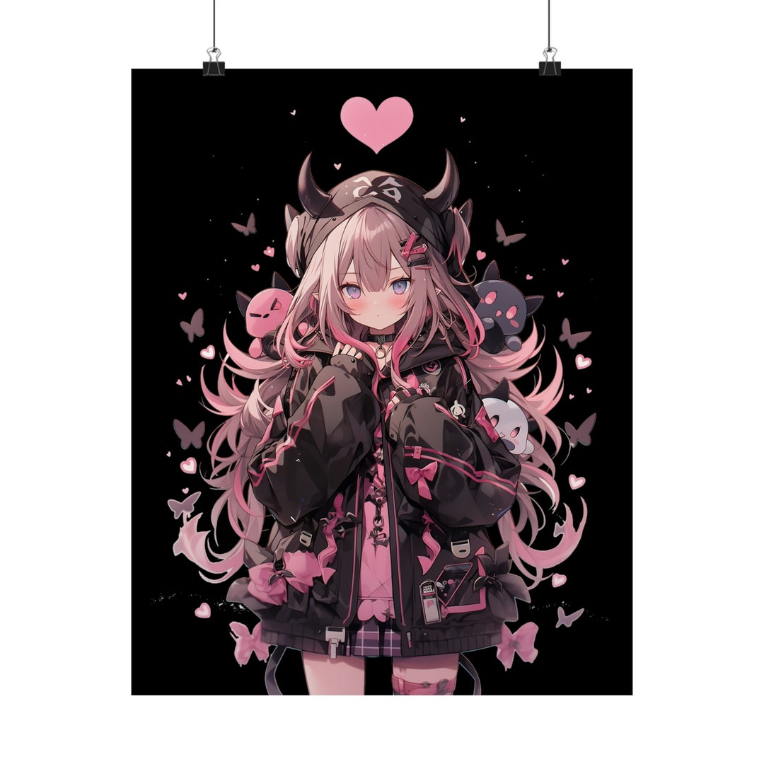 Anime Girl Art Poster Anime Art Print Anime Waifu Poster Anime Girl Art Print Japanese Art