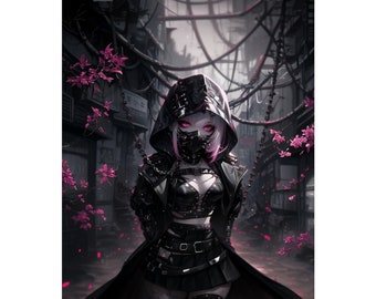 Anime Girl Poster Anime Poster Anime Art Print Cyberpunk Poster Waifu Poster Japanese Art Manga Poster Anime Home Decor Anime Wall Art