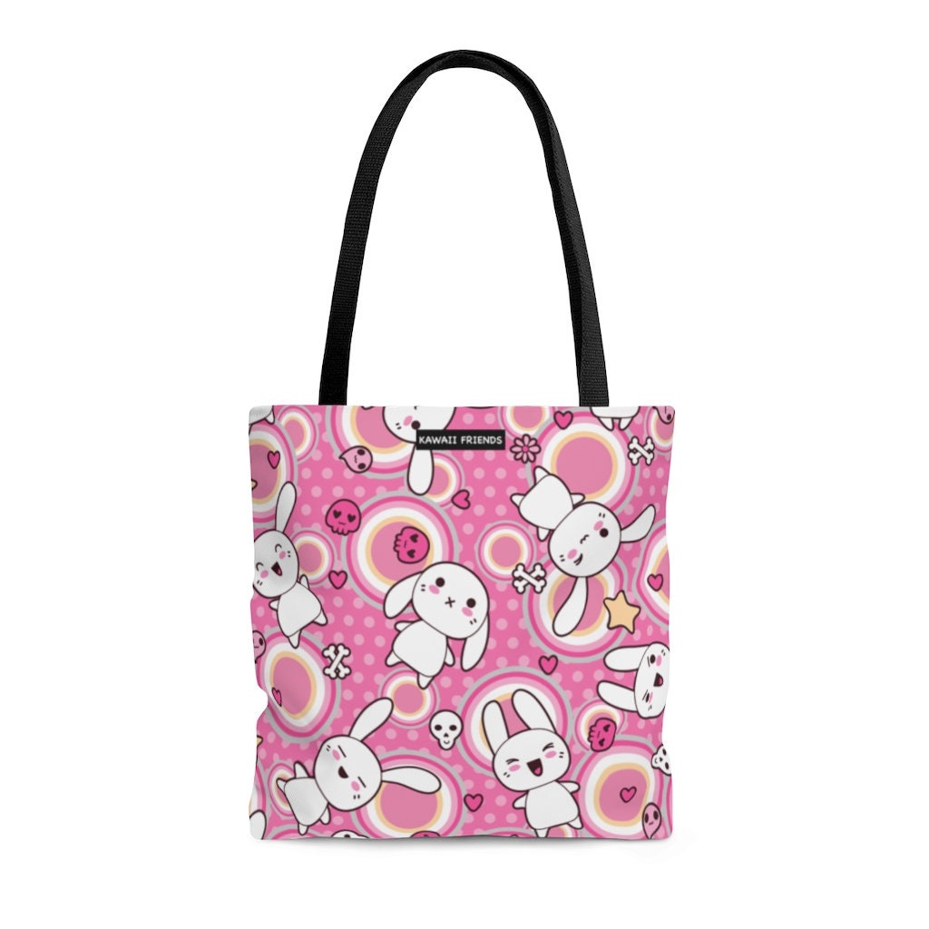Kawaii Bunnies Tote Bag Cute Bunny Bag for Kids Yami Kawaii Etsy UK
