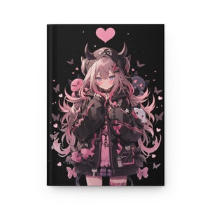 Anime Journal Anime Notebook Japanisches Journal Anime Art Anime Girl Anime Geschenke Anime Dream Journal Kawaii Journal Kawaii Notizbuch Demon Girl Bild 3