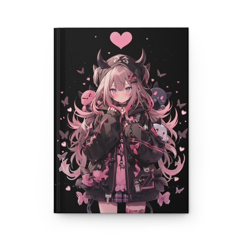 Anime Journal Anime Notebook Japanisches Journal Anime Art Anime Girl Anime Geschenke Anime Dream Journal Kawaii Journal Kawaii Notizbuch Demon Girl Bild 3