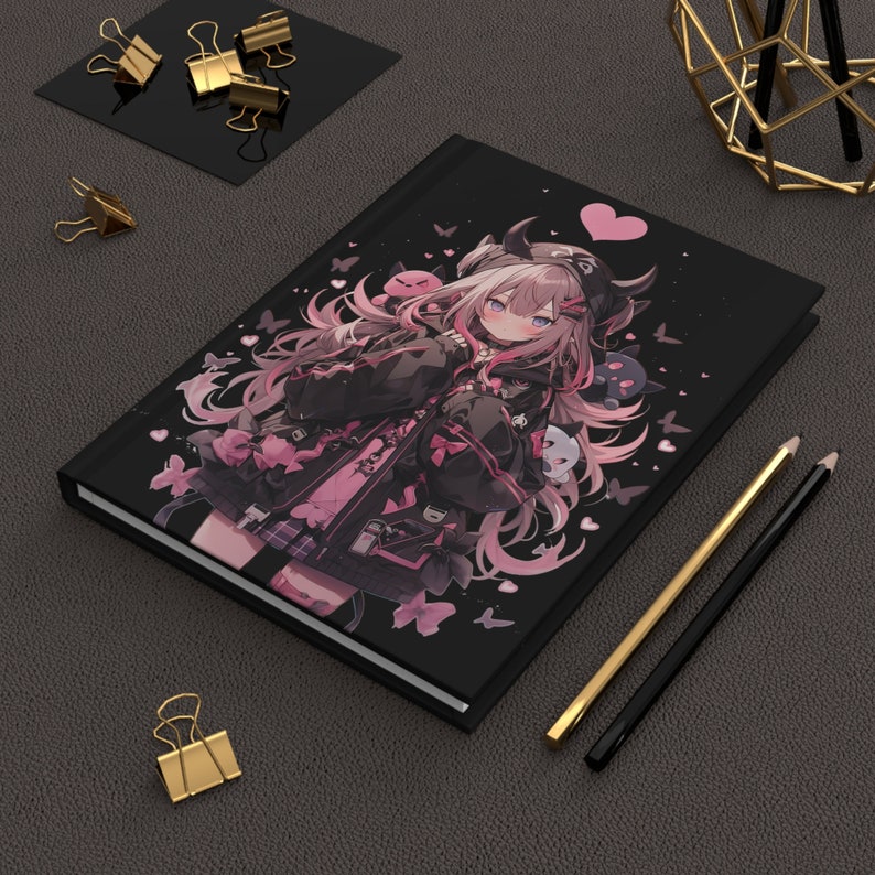 Anime Journal Anime Notebook Japanisches Journal Anime Art Anime Girl Anime Geschenke Anime Dream Journal Kawaii Journal Kawaii Notizbuch Demon Girl Bild 4