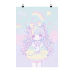 Kawaii Poster Kawaii Girl Poster Kawaii Wall Art Anime Poster Manga Poster Waifu Poster Japanese Poster Decora Harajuku Fairy Kei Cute Art image 5