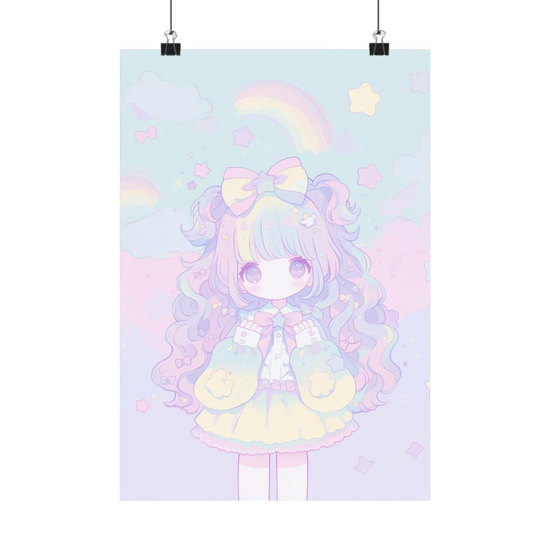 Kawaii Poster Kawaii Girl Poster Kawaii Wall Art Anime Poster Manga Poster Waifu Poster Japanese Poster Decora Harajuku Fairy Kei Cute Art image 5