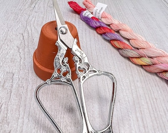 Vintage Silver Embroidery Scissors | Crafting Scissors | Sharp embroidery scissors | Embroidery scissors | Sewing Scissors