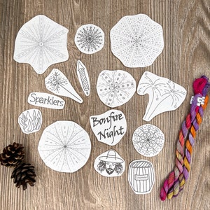 Stick and Stitch embroidery designs | Firework designs | Stick n Stitch | Hand embroidery patterns | Water soluble | Bonfire night | 14