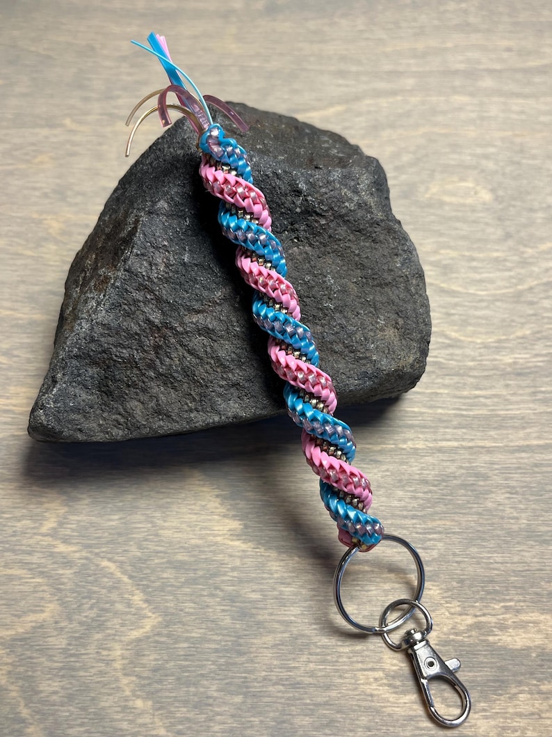 The Cotton Candy Twist Boondoggle Keychain, Cork Screw Stich, Extra ...