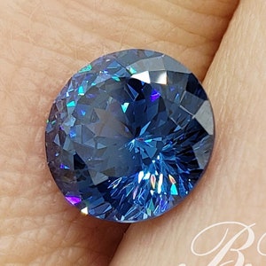 Wählen Sie die Ring-Einstellung - 8 MM Sapphire Blau Portugieser-Schliff, 5A Qualität Zirkonia, 925 Sterling Silber, Made to Order