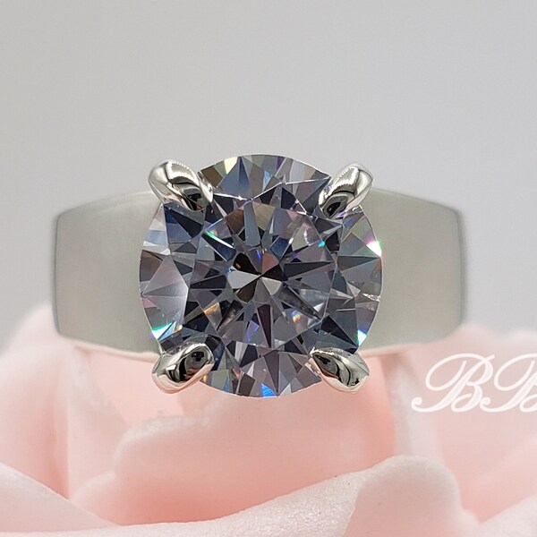 Wide Engagement Ring Etsy