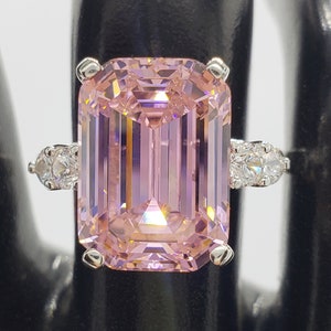 Pink Emerald Ring Etsy Singapore
