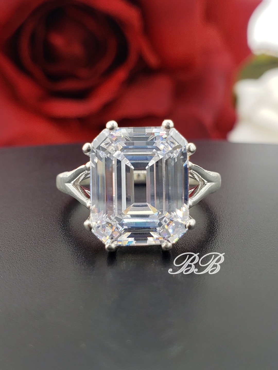 12x10mm Famous Jonker I Miniature Replica Emerald Antique Cut Diamond