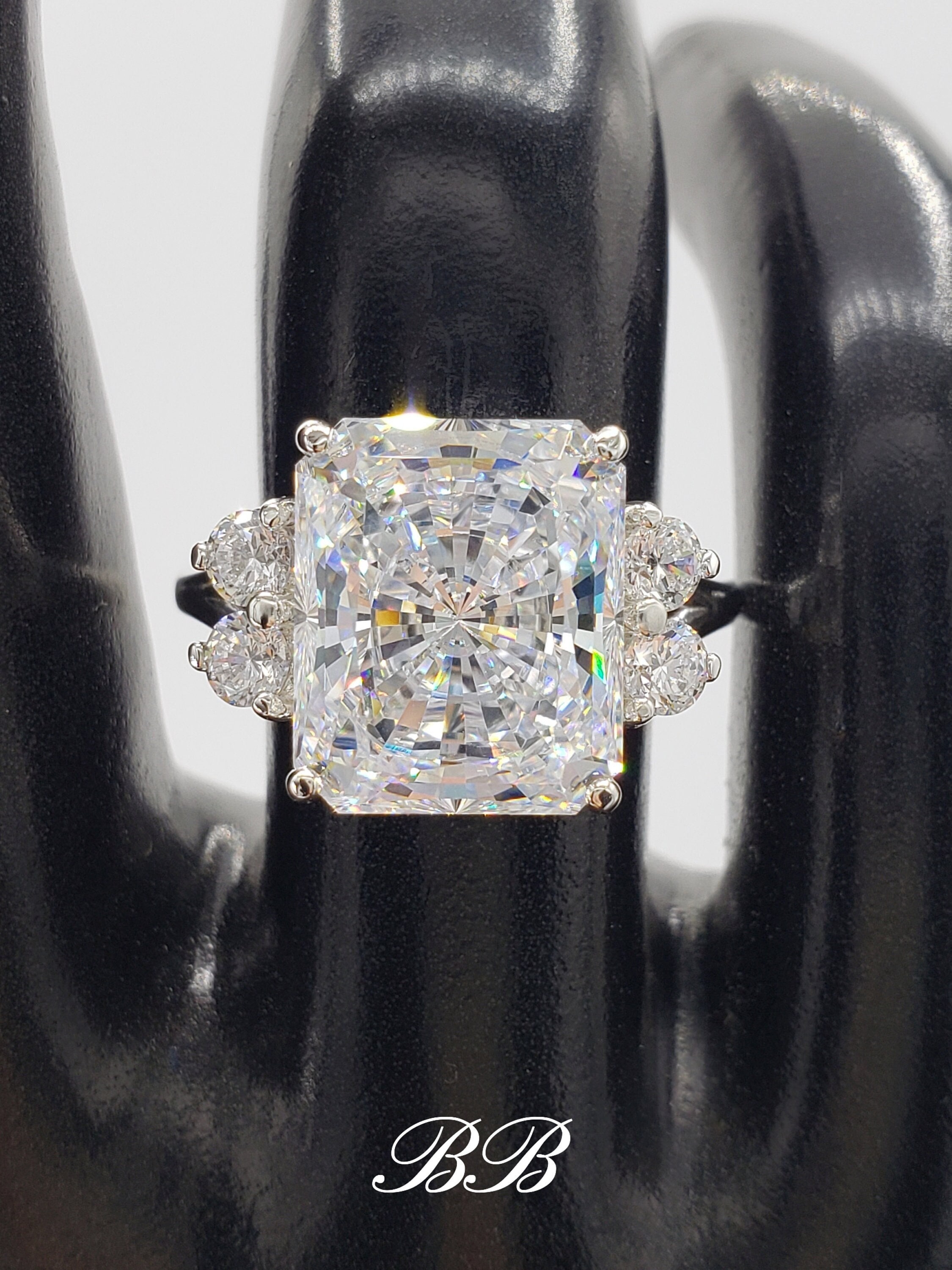 Fake Diamond Costume Jewelry Engagement Rings Huge Fake