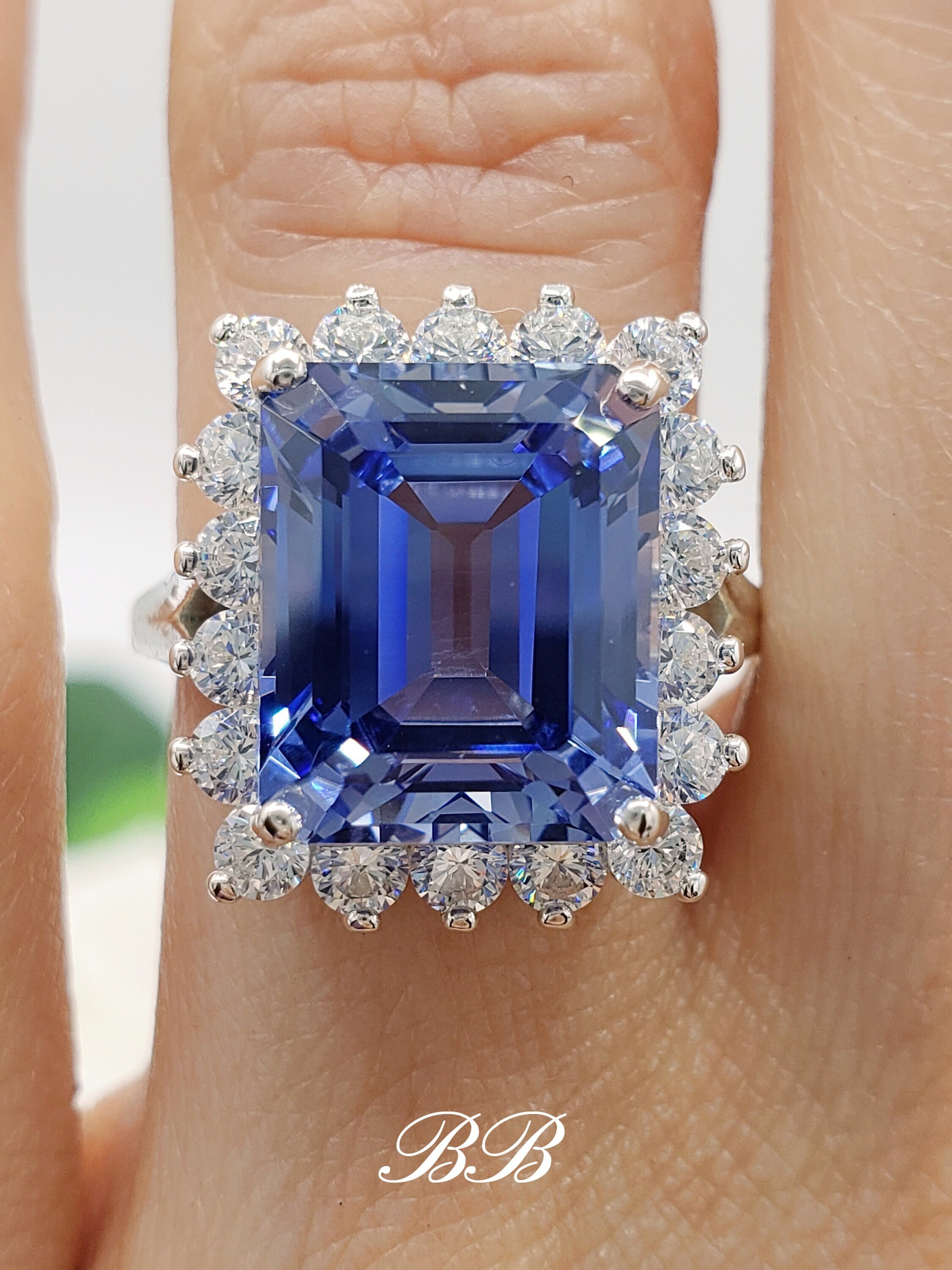 Huge Cz Ring Etsy