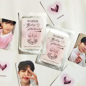 Pacote de cartões fotográficos misteriosos SEVENTEEN da Ethernalcom - produtos não oficiais ou feitos por fãs, 3 peças
