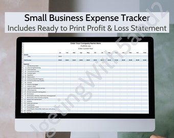 Schema C Expense Tracker | Spreadsheet voor kleine bedrijven | Winst- en verliessjabloon | Zelfstandige boekhouding
