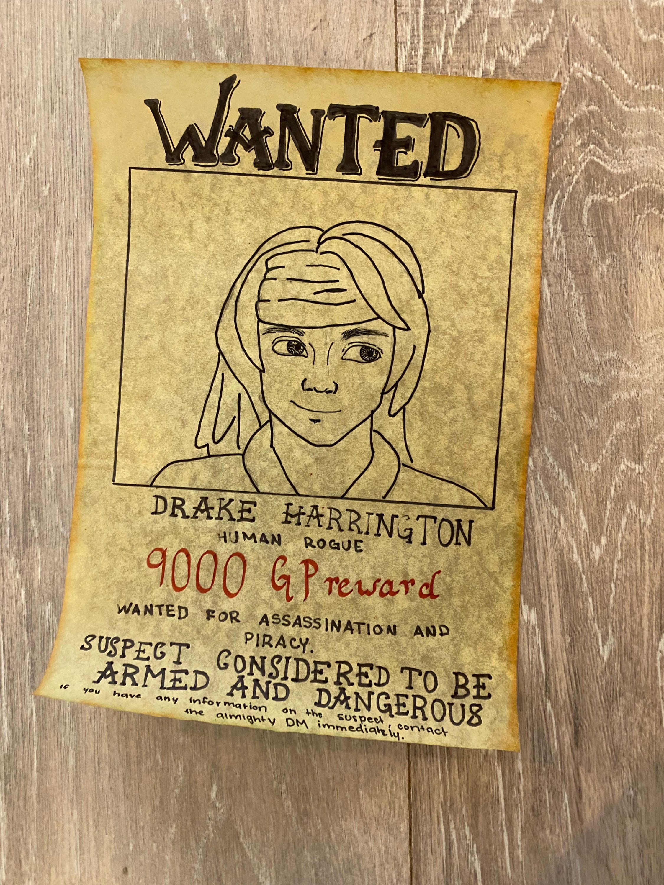 トランプ　WANTED Dungeons and Dragons Custom Wanted Posters - Etsy
