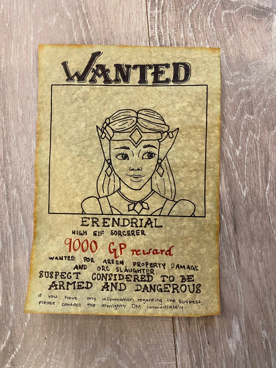 Dungeons and Dragons Custom Wanted Posters - Etsy