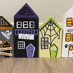 Wooden Halloween Village