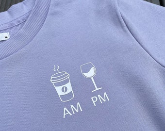 Bügelbild "Coffee AM & Wine PM"