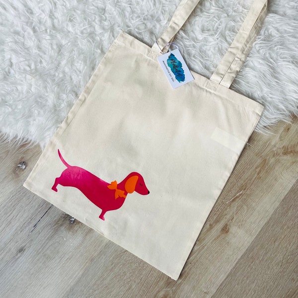 Fabric bag / carrying bag "Dachshund / Dog" I gift