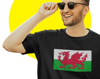Wales T-Shirt | Welsh Flag Gifts | Cymru Shirt for men and women