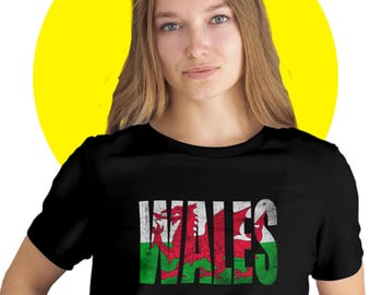 Welsh T-shirt | Wales Flag Gifts | Welsh Dragon | Cymru Shirt for Women and Men