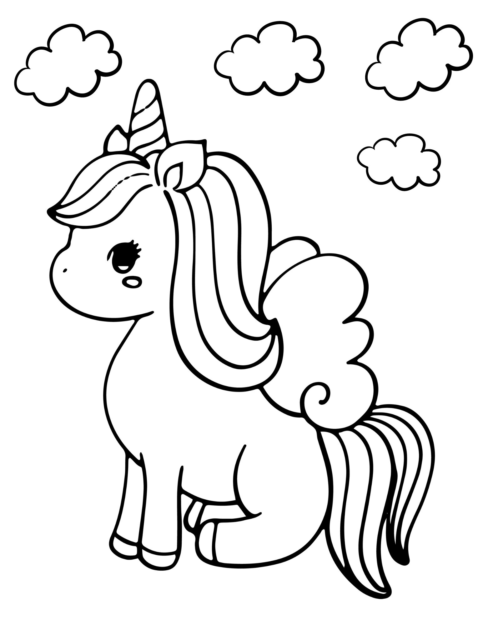 10 Printable Unicorn Coloring Pages | Etsy