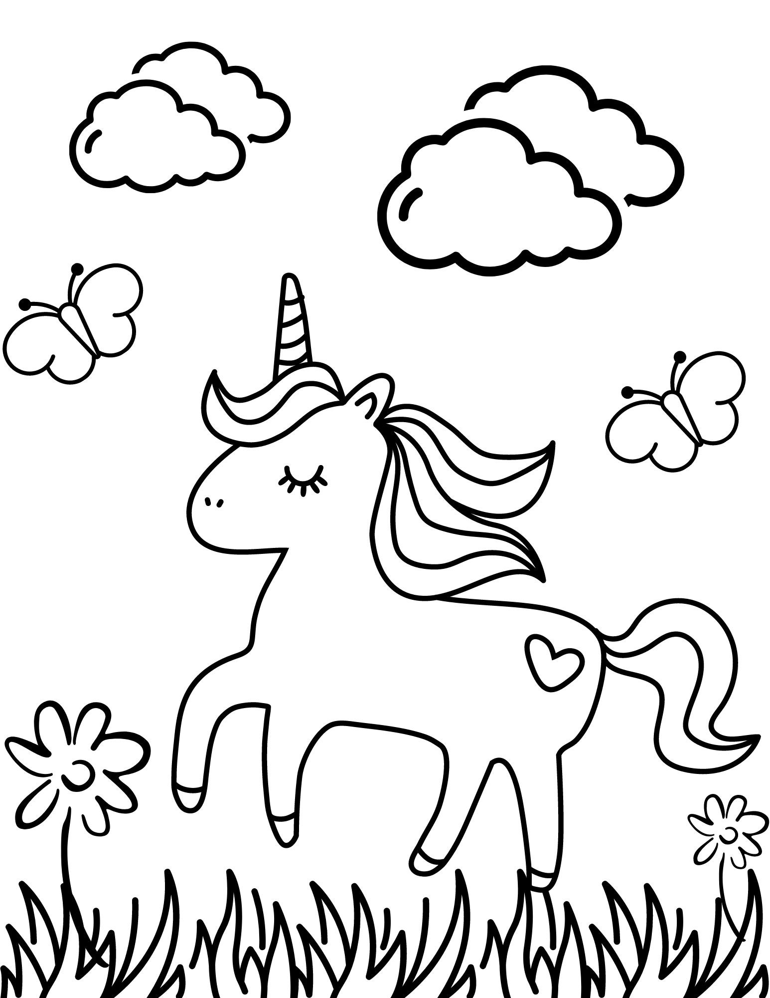 10 printable unicorn coloring pages etsy