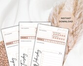 Printable Gratitude Daily Planner, Gratitude Template, Daily Journal for Women, Wellness, Mindfulness, Printable Planner, 7 Day Planner