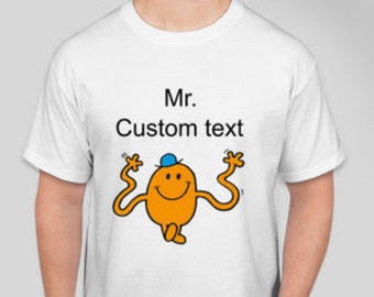 Little miss/ Mr men T-shirts custom text