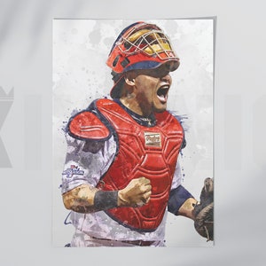 St. Louis Cardinals Poster Watercolor Art Print Man Cave Decor