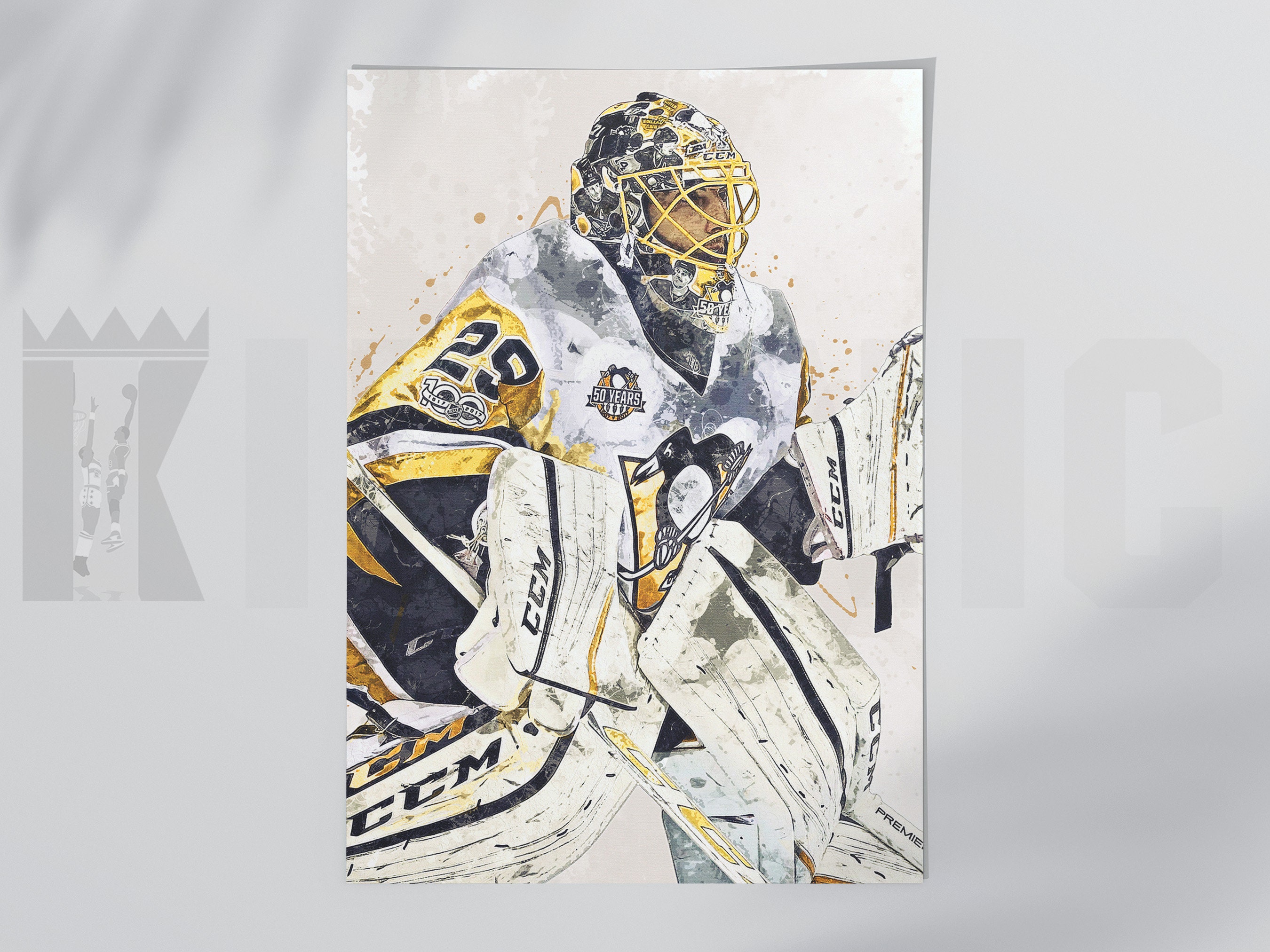 Marc-Andre Fleury Autographed Pittsburgh Penguins Authentic Pro