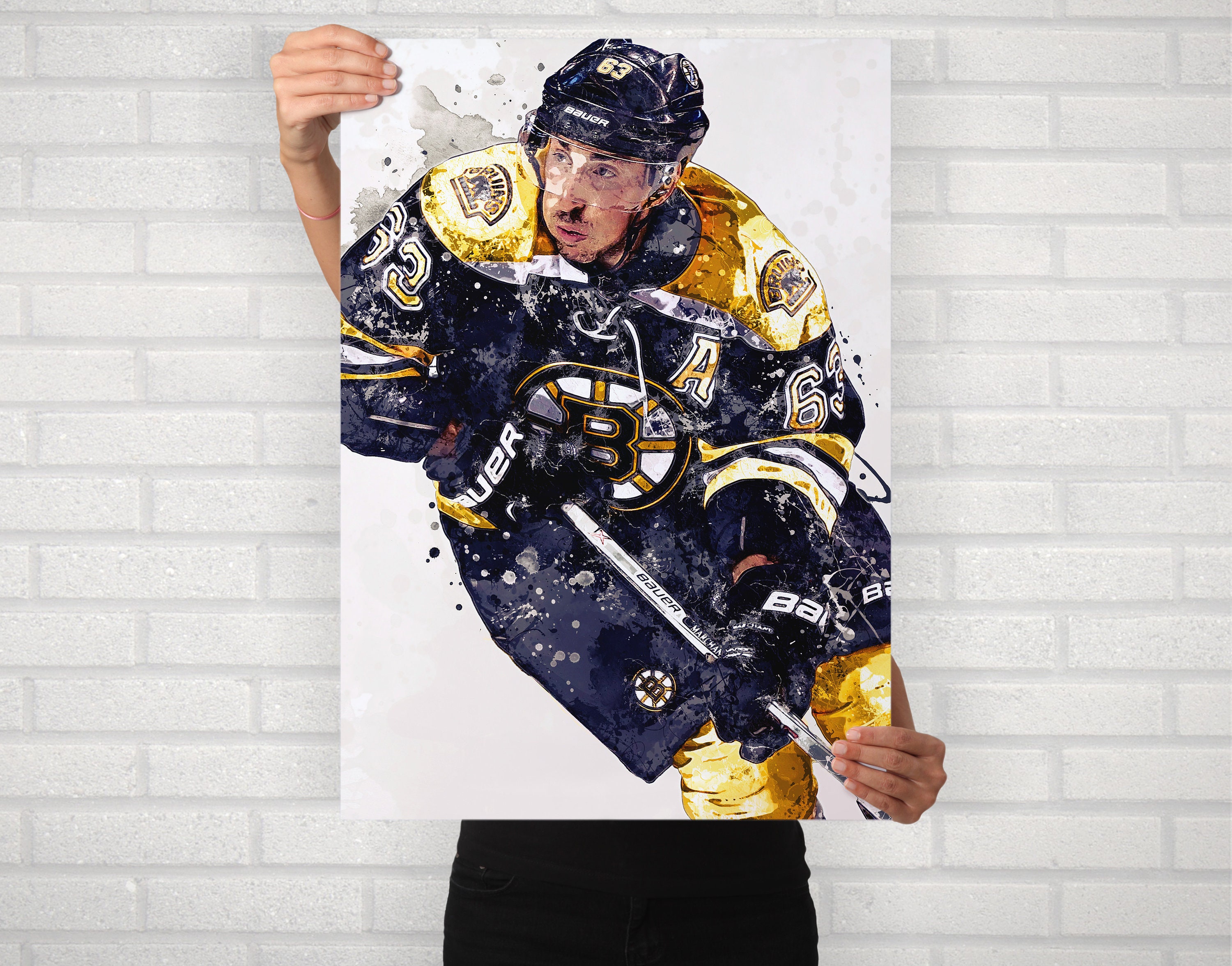 Boston Bruins Hockey Poster, Bruins Man Cave Poster, Bruins Gift