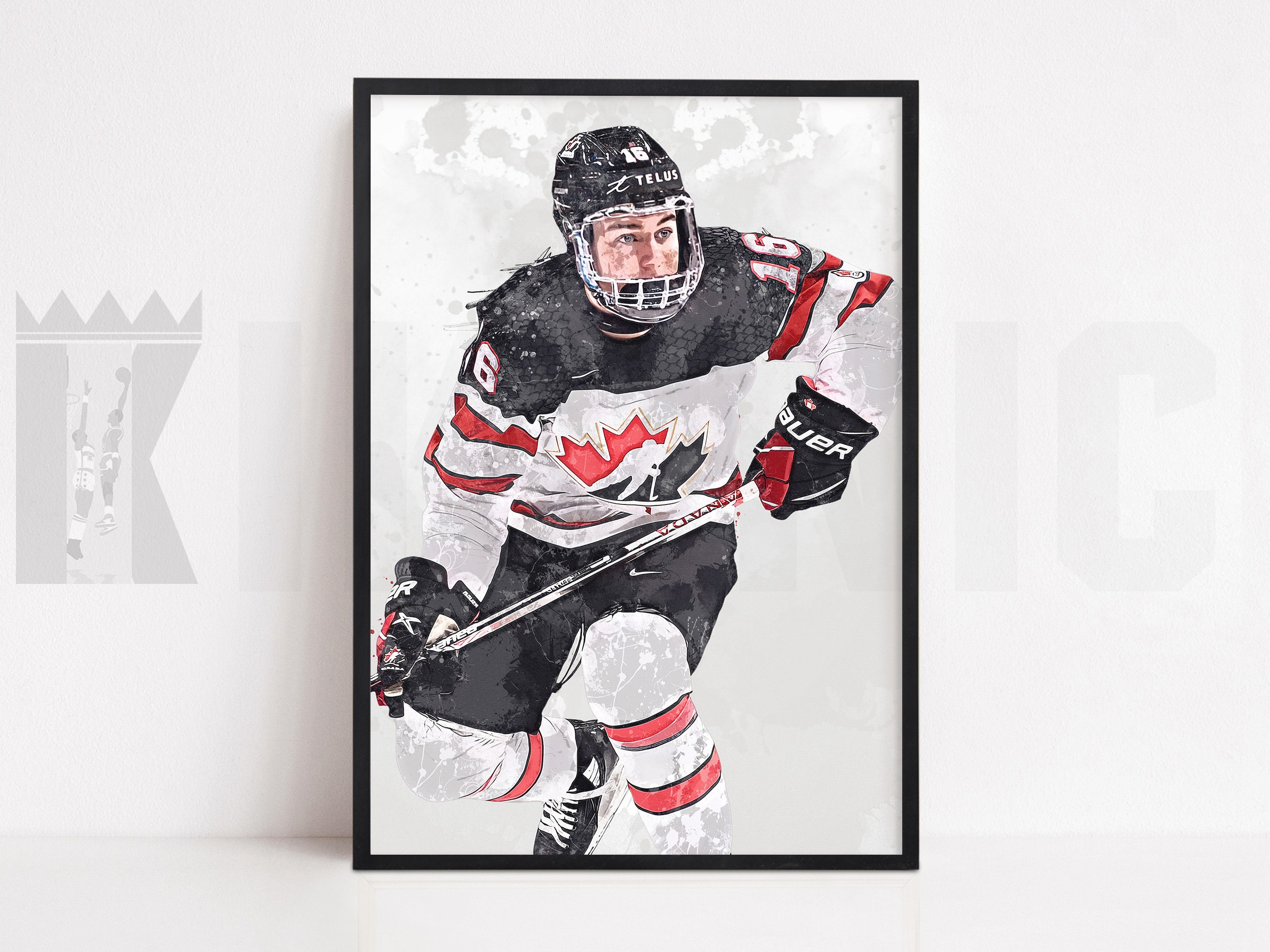 Connor Bedard Signed Autograph Hockey Stick Full Size World Juniors Team  Canada